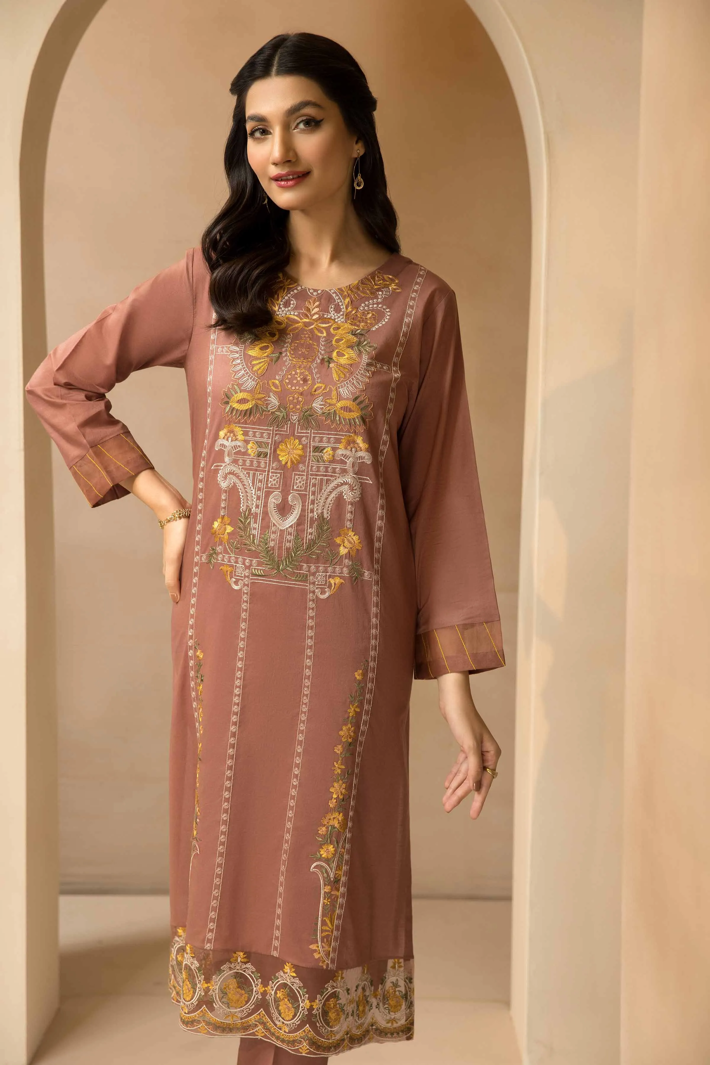 2 Piece - Dyed Embroidered Suit - 42301016