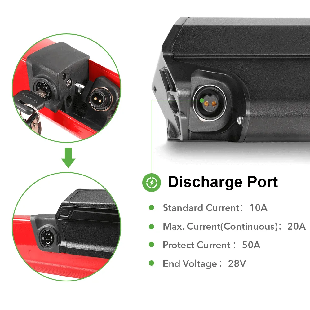 36V 13Ah Lithium-ion E-Bike Battery Electric Bicycle for NCM Pedelec without Holder and Discharge Cable