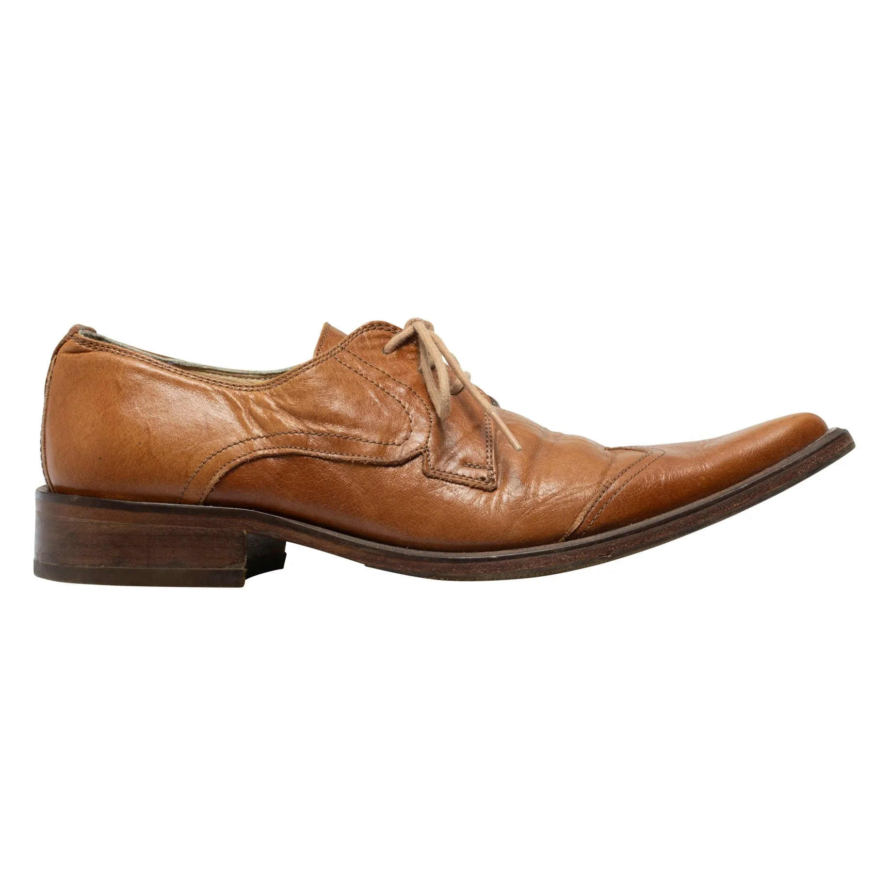 70s, Chisel Toe, Elongated Last, Pointed Overlay, Derby