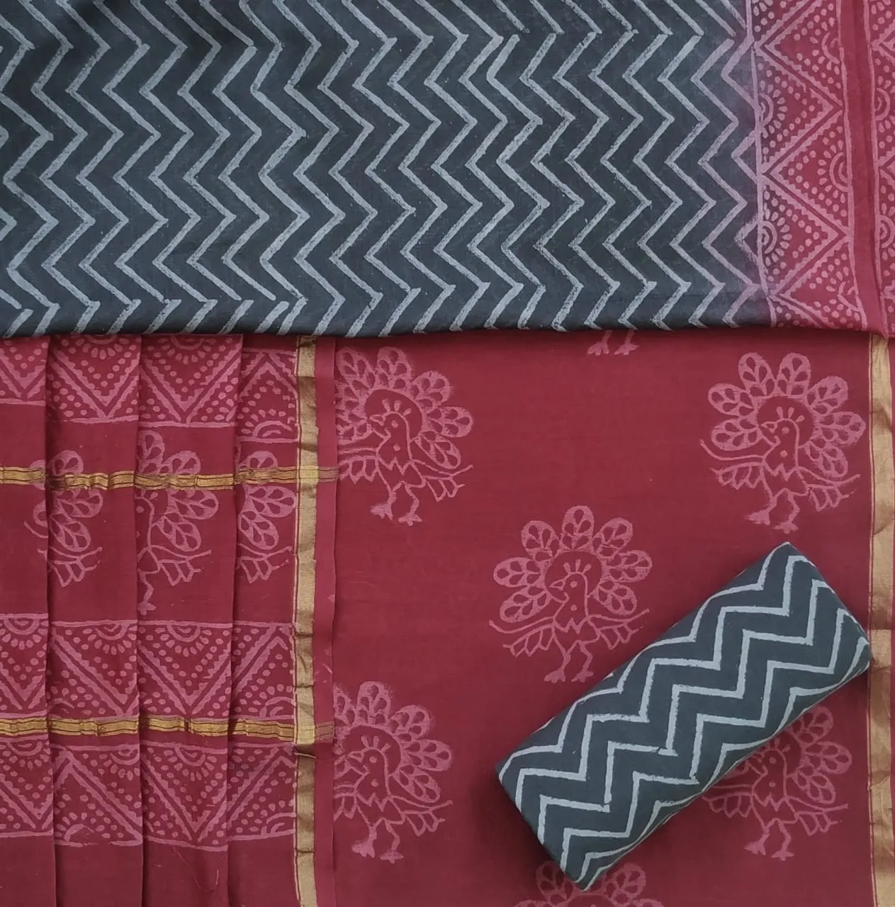 Alluring Discharge Print Chanderi suits(CHA25)
