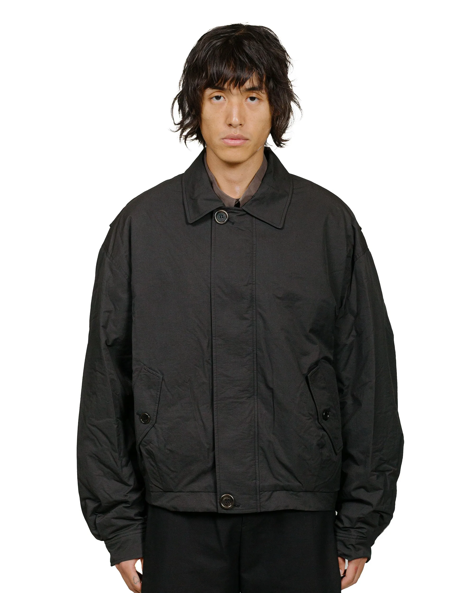 Amomento Padded Cotton Nylon Jumper Black