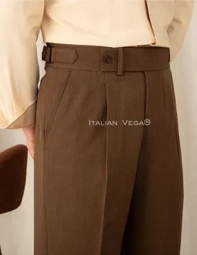 Brown Oxford Gurkha Trouser by Italian Vega®