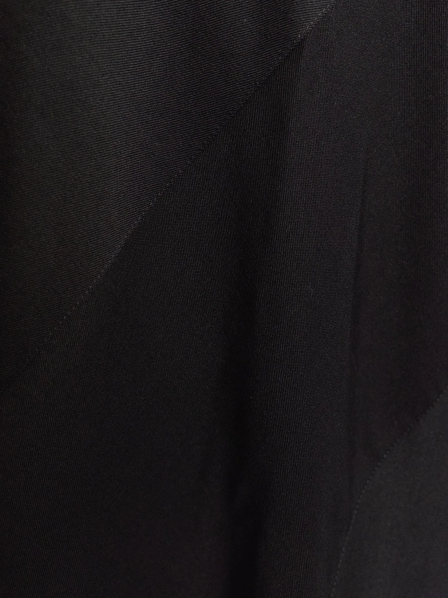 Comme des Garcons 1992 black wool gabardine short sleeve panelled dress - sz M
