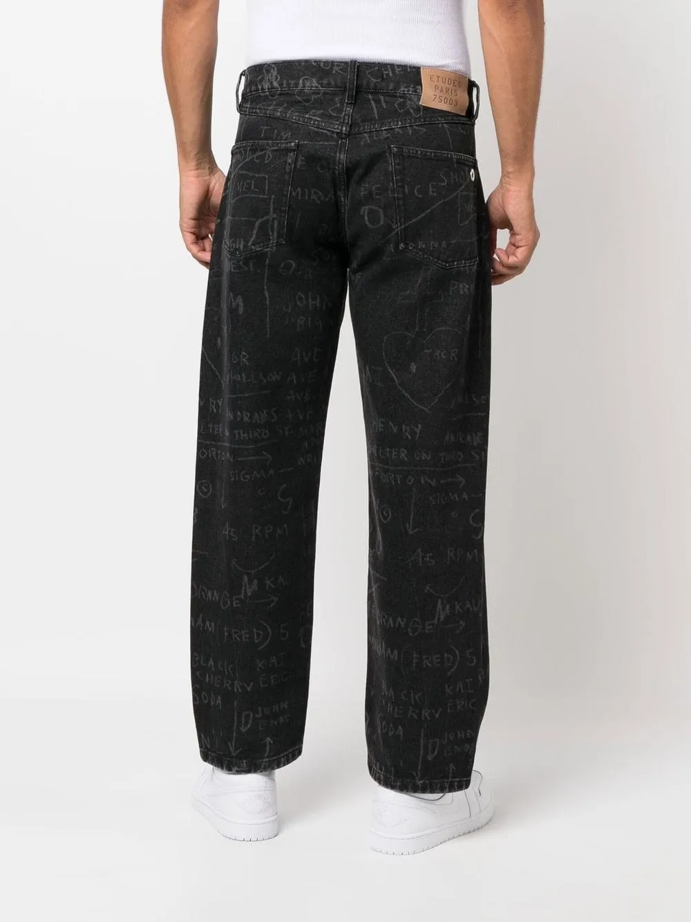Corner Sketch-Style-Print Jeans