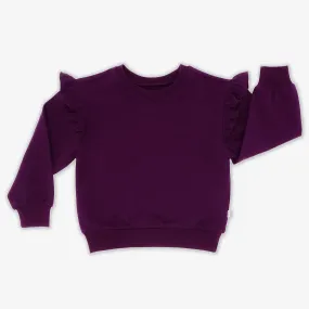 Deep Plum Flutter Crewneck