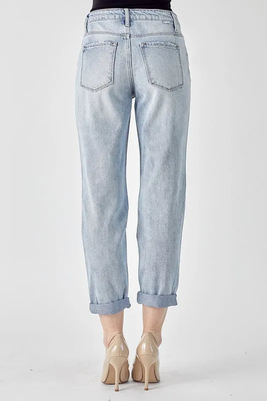 Distressed Boyfriend Jeans