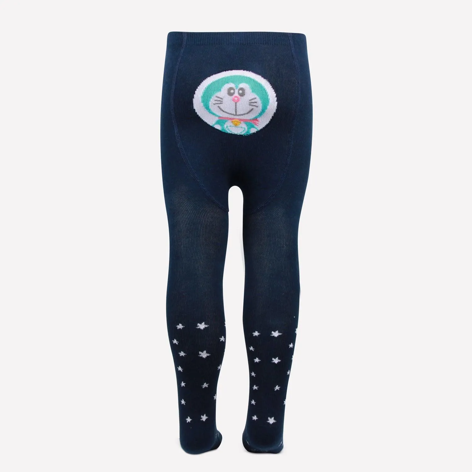 Doraemon Printed Knitted Tights For Baby Girls & Baby Boys - Airforce