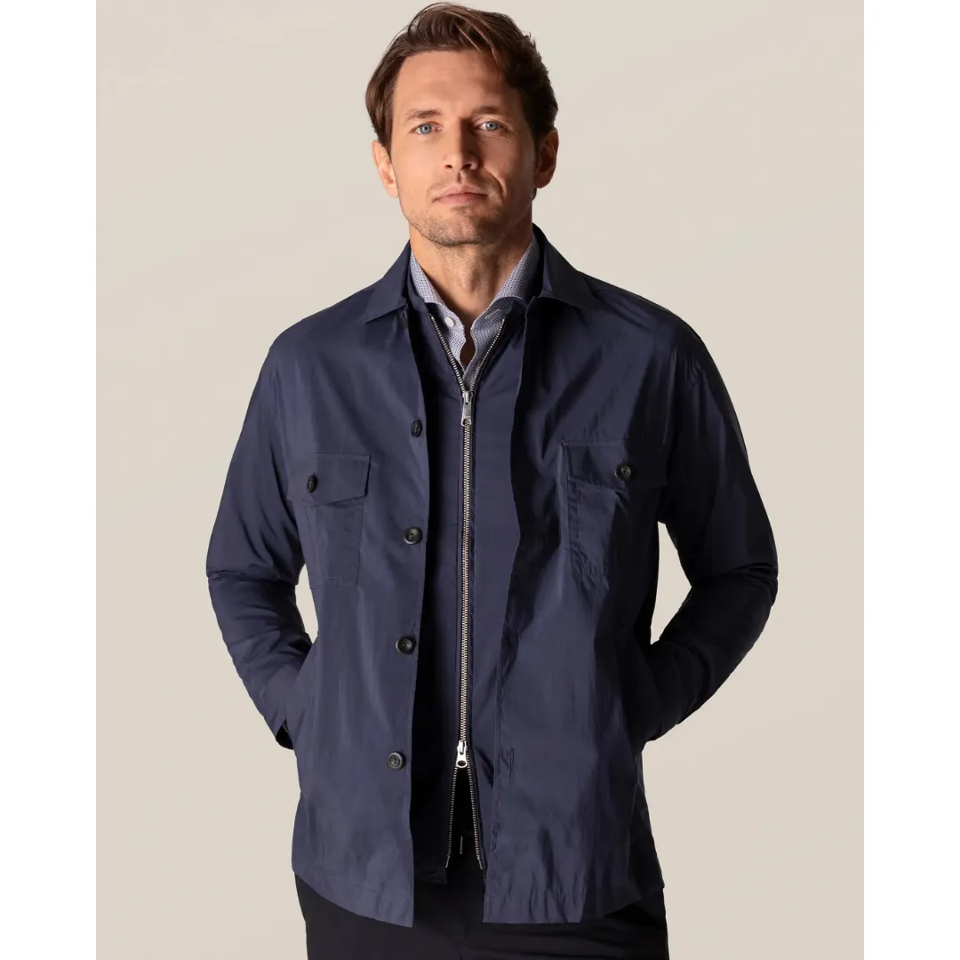Mens Eton Navy Blue Lightweight Wind Vest with Breathable Fabric