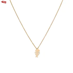 Fishbone Pendant & Helen chain Necklace