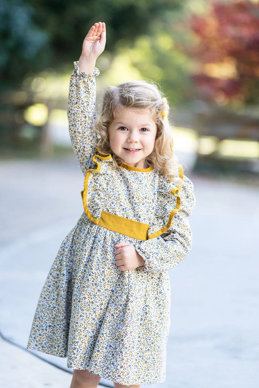 Girl's Viella Floral Ruffle Dress