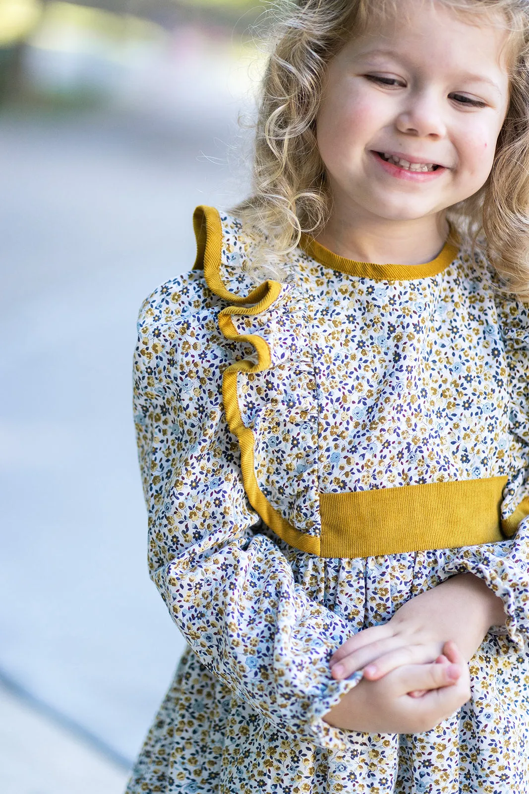 Girl's Viella Floral Ruffle Dress