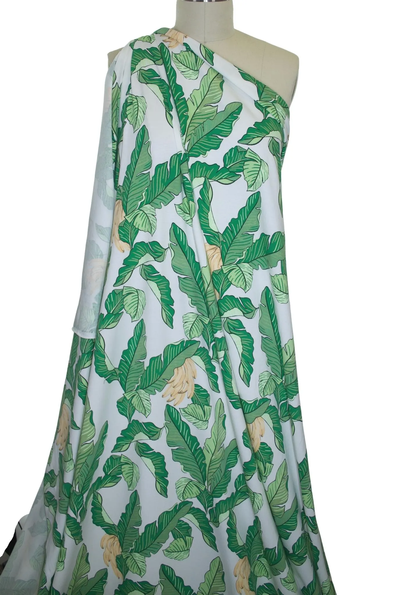 Going Bananas Organic Cotton Jersey - Greens/Yellows/White
