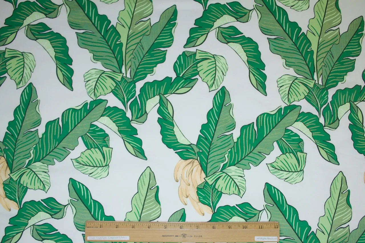 Going Bananas Organic Cotton Jersey - Greens/Yellows/White
