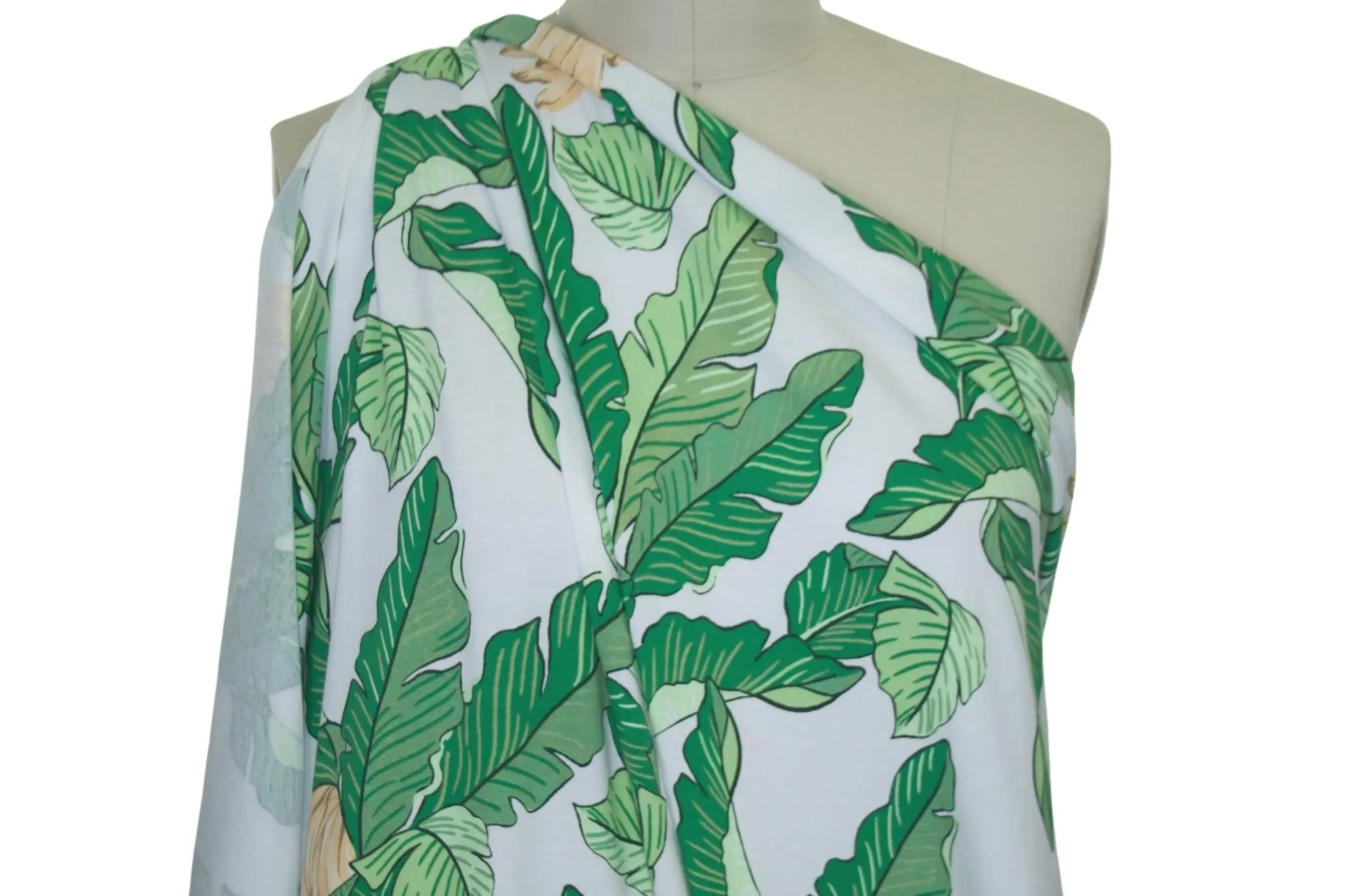 Going Bananas Organic Cotton Jersey - Greens/Yellows/White