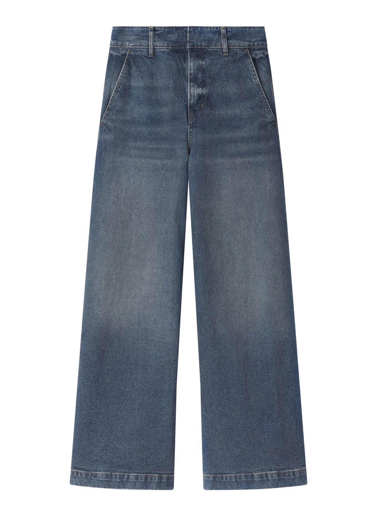Stretch Grant Wide Leg Jeans with Enhanced Fit