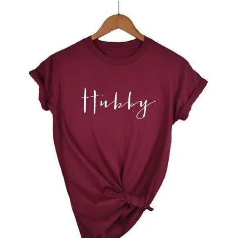 Hubby and wifey shirts for couples