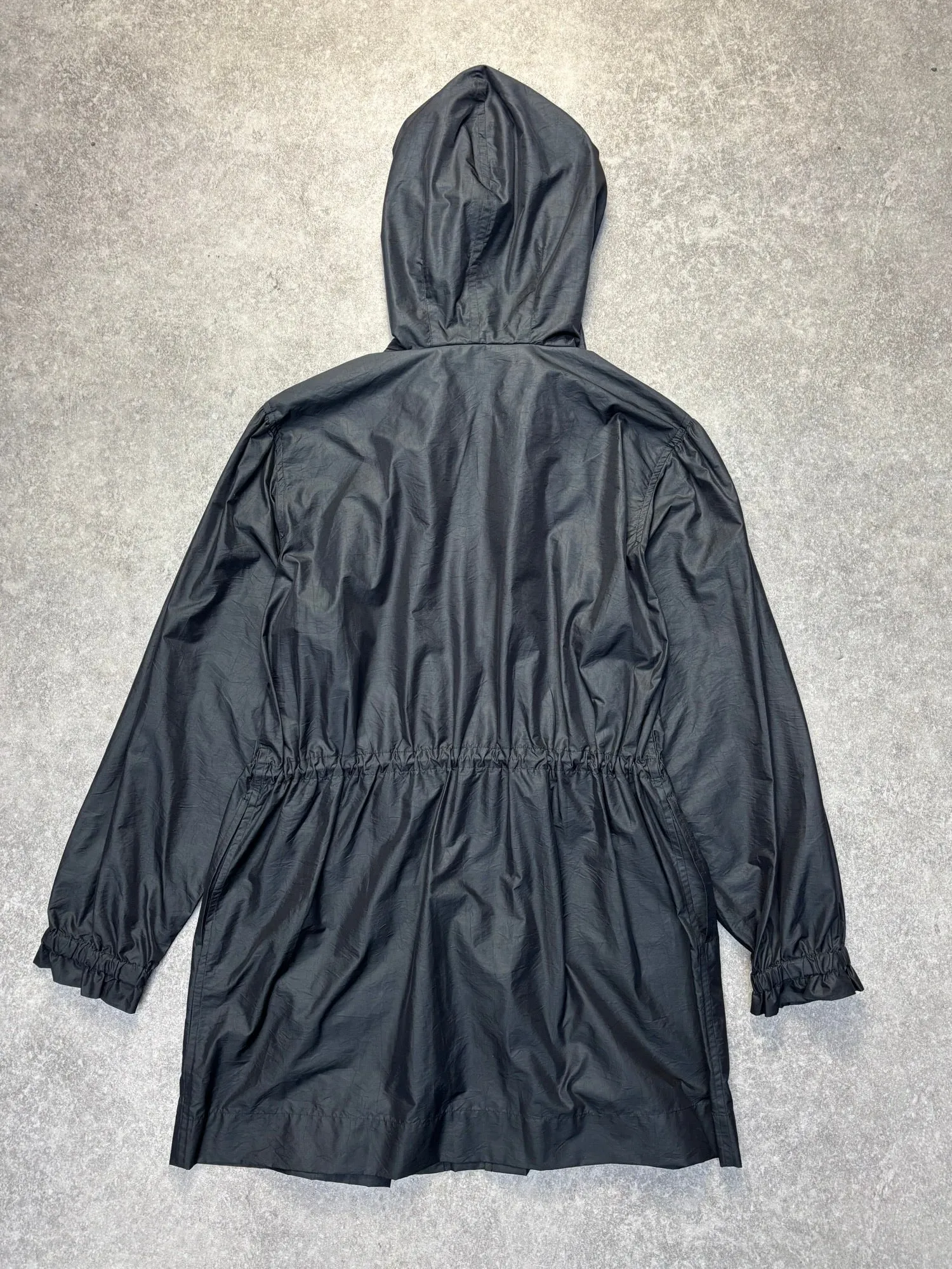 Issey Miyake Windcoat Drawstring Waist Hooded Windbreaker