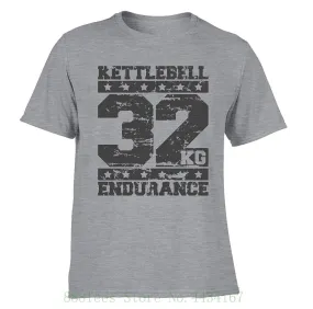 Kettlebell 32kg Endurance T shirts For Gymnasium Workout Fitness And Casual Wear Gift Sp New Fashion T Shirt Graphic Letter