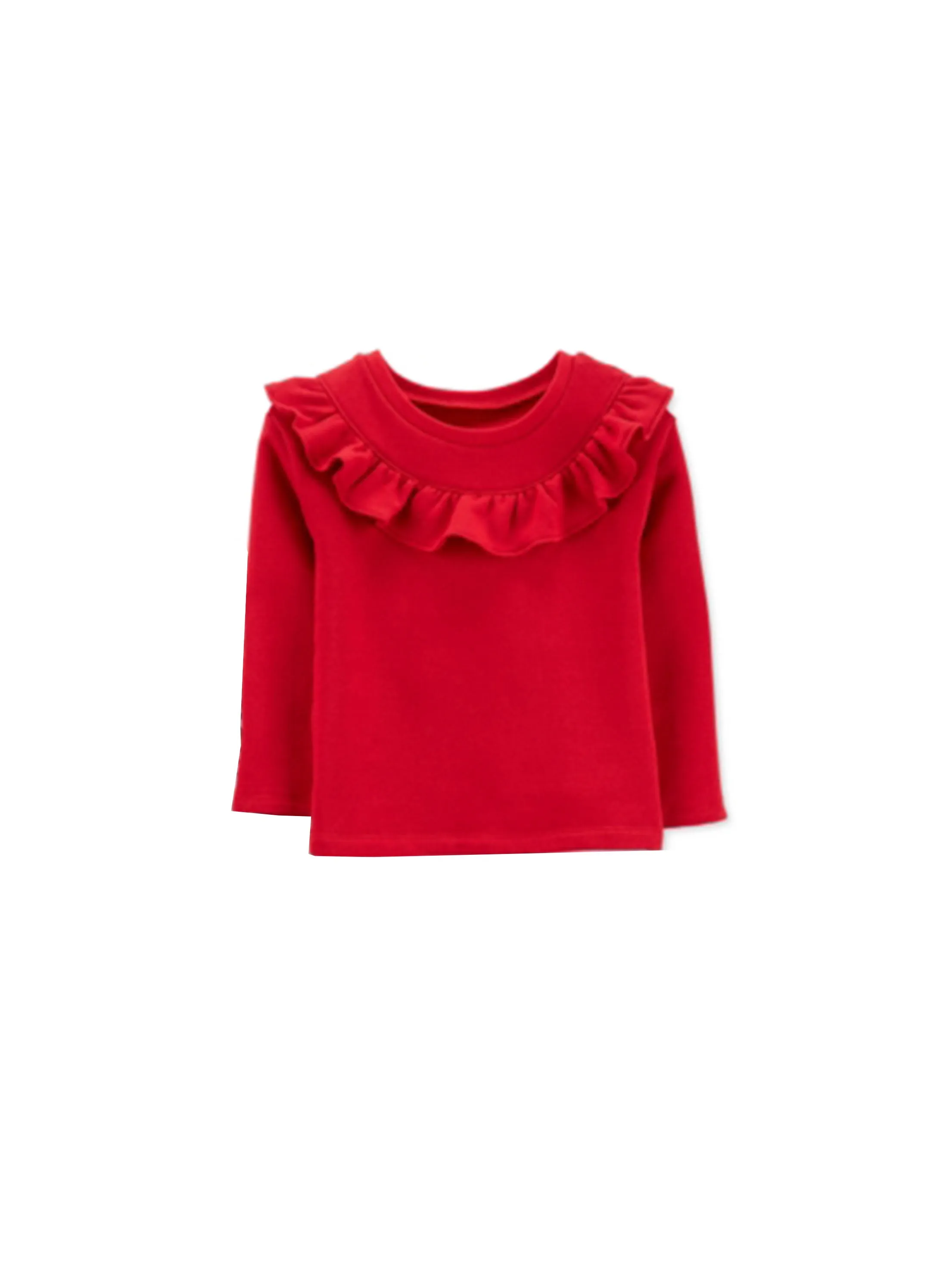 Kids Girl's Plain Sweaters,Red