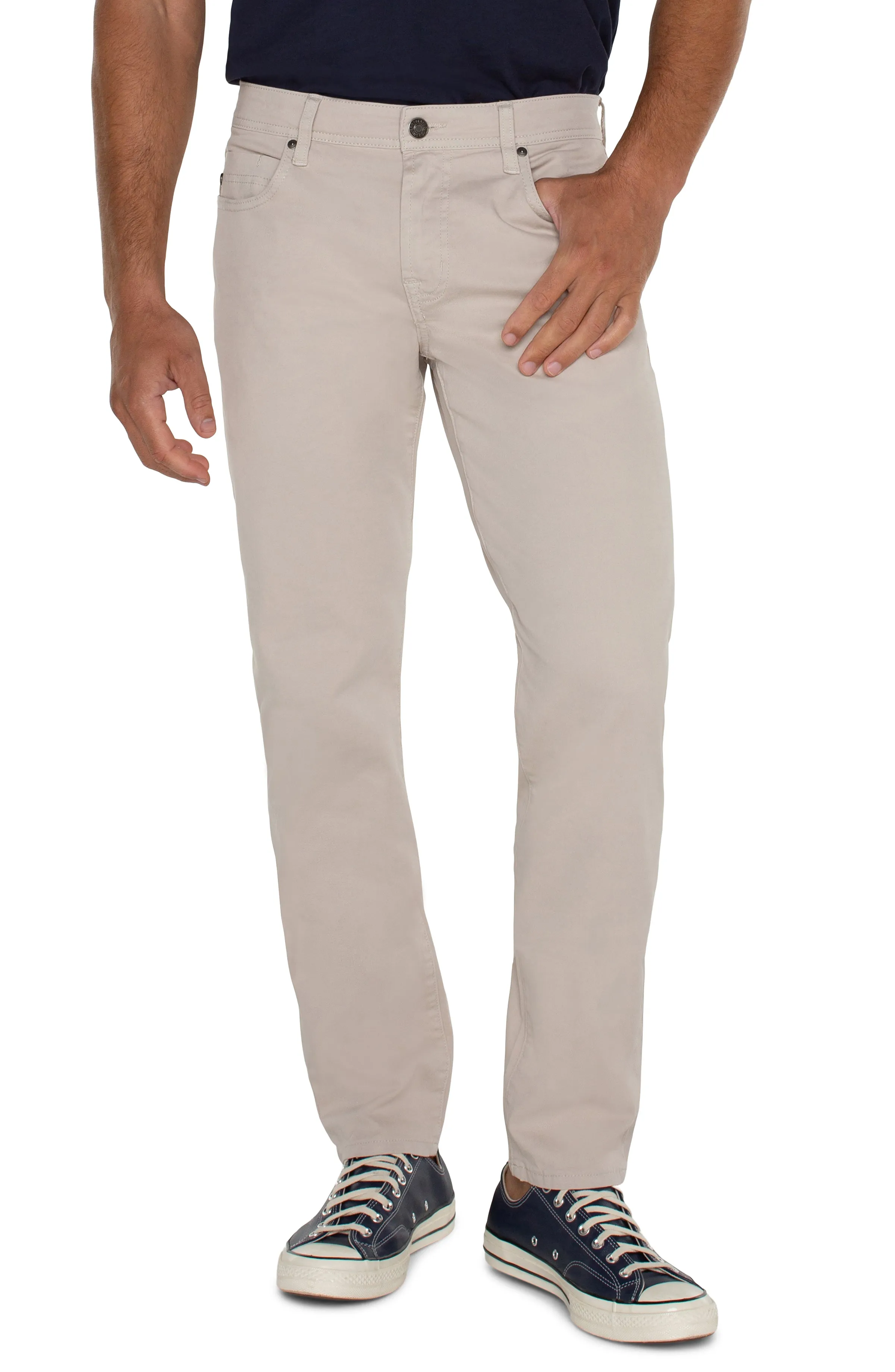 KINGSTON MODERN STRAIGHT PEACHED COLORED TWILL
