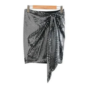 KNOT SHINY SEQUIN MINI SKIRT