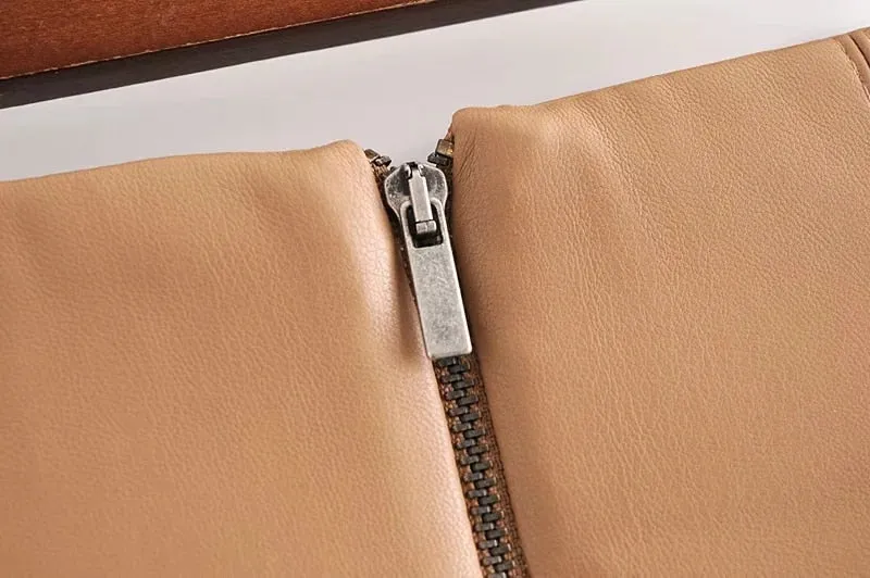 LEATHER MINI SKIRT
