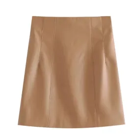 LEATHER MINI SKIRT