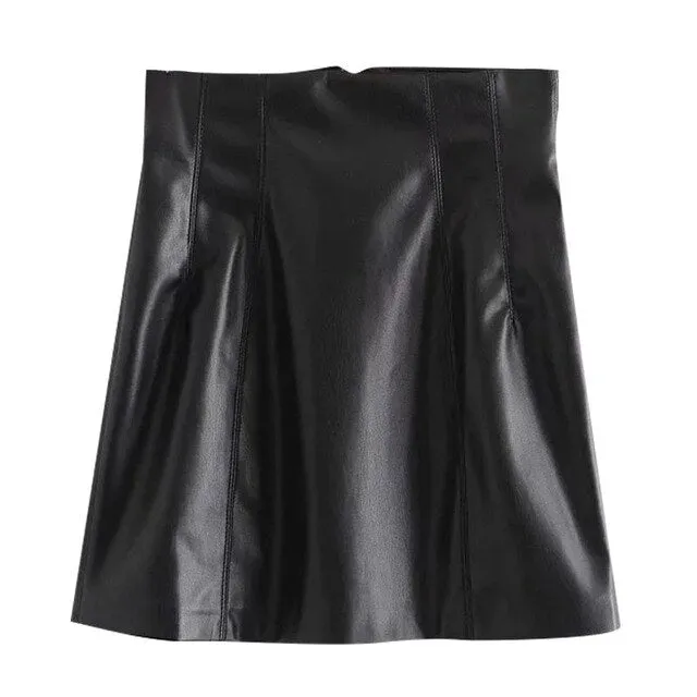 LEATHER MINI SKIRT