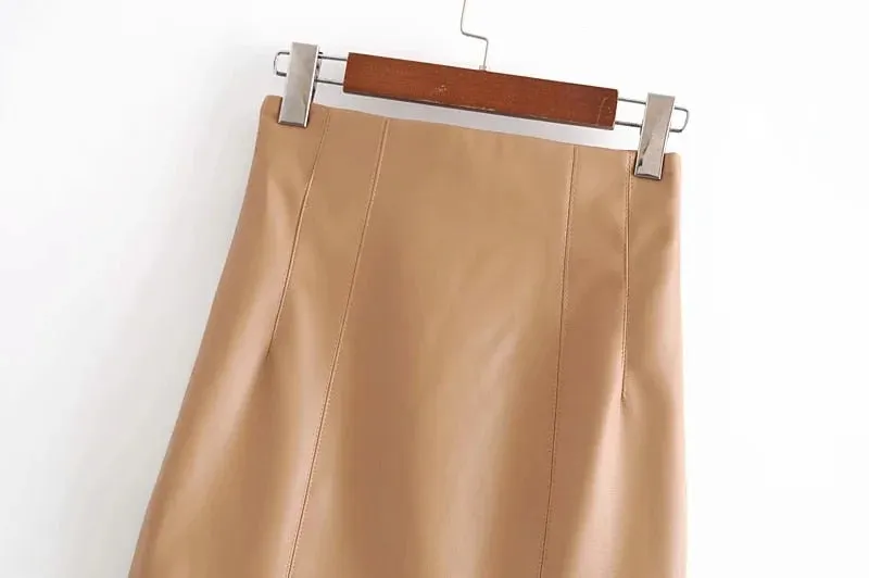 LEATHER MINI SKIRT