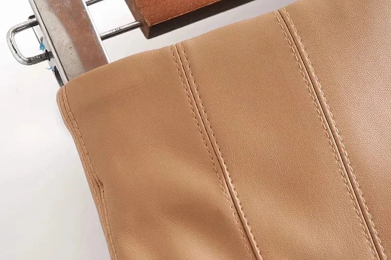 LEATHER MINI SKIRT