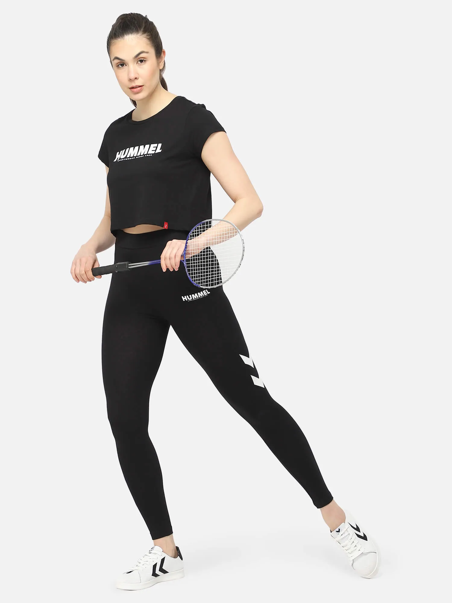 Legacy Women Cotton Black Cropped T-Shirt