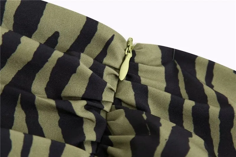 LEOPARD PRINT RUFFLE MINI SKIRT