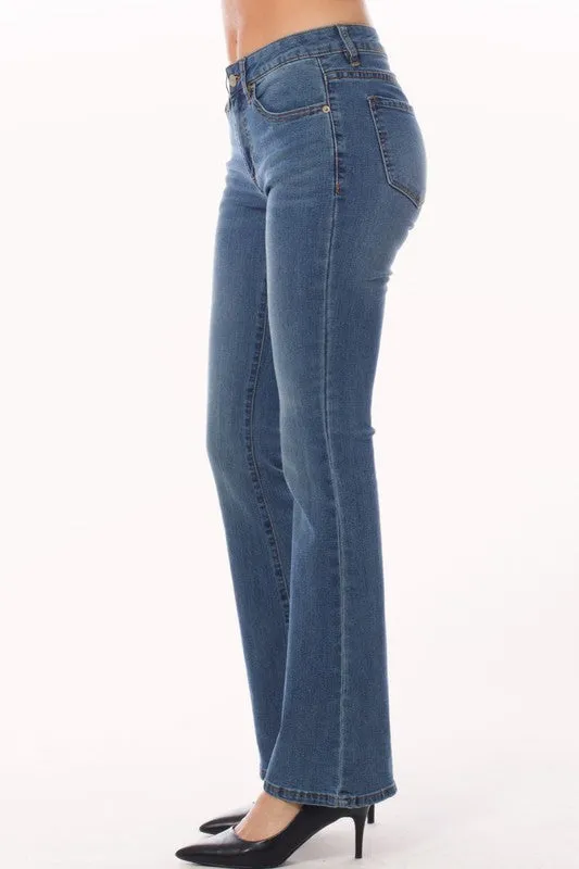 Mddenim Mid Rise Slim Bootcut Jeans