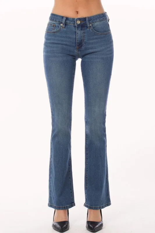 Mddenim Mid Rise Slim Bootcut Jeans