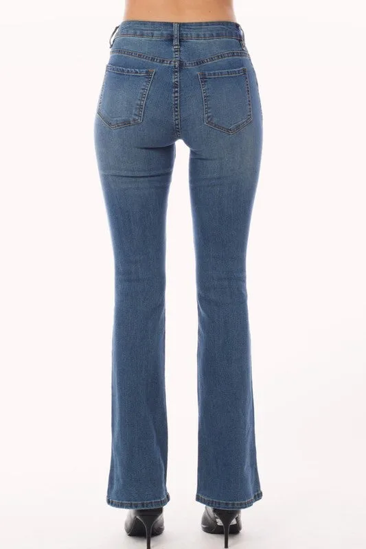 Mddenim Mid Rise Slim Bootcut Jeans