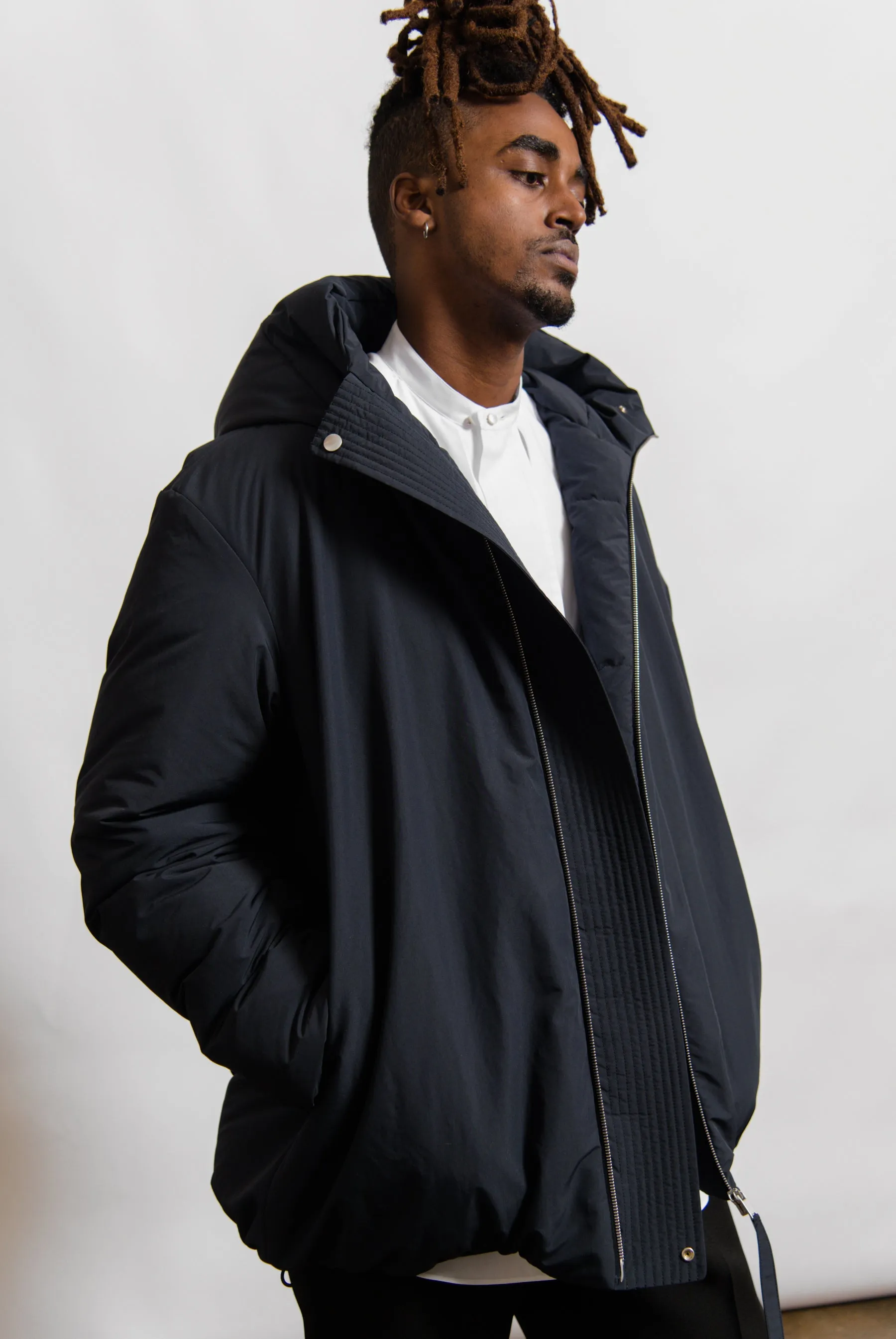 Medium Fill Down Blouson Dark Blue