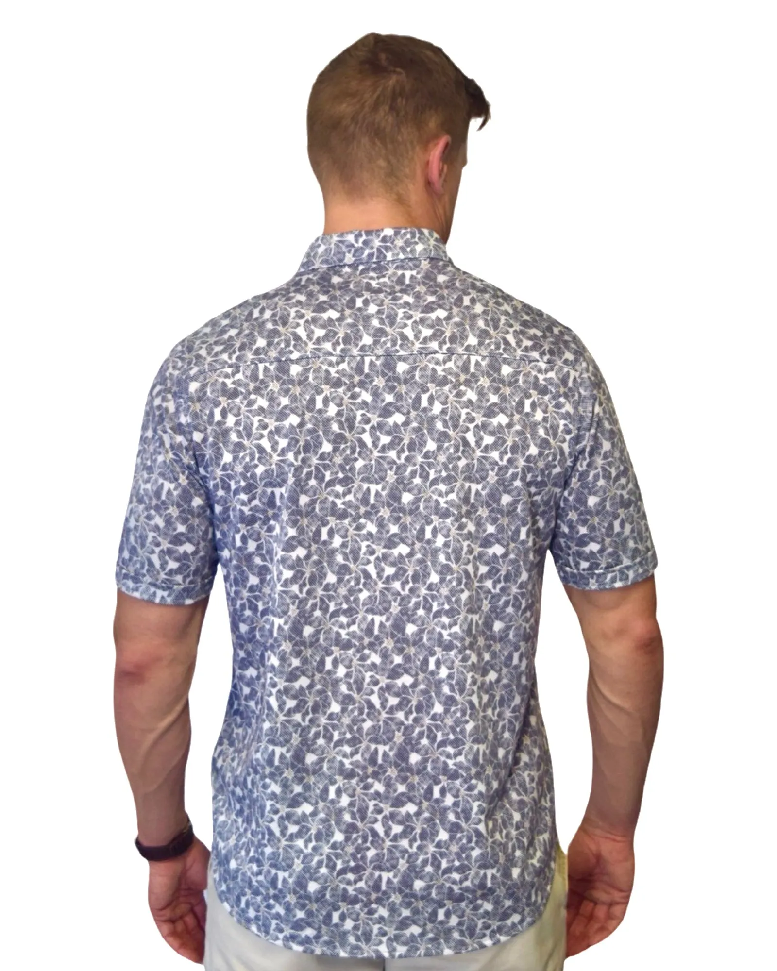 Men's Nicoby | Tropical Twist Shirt | Navy