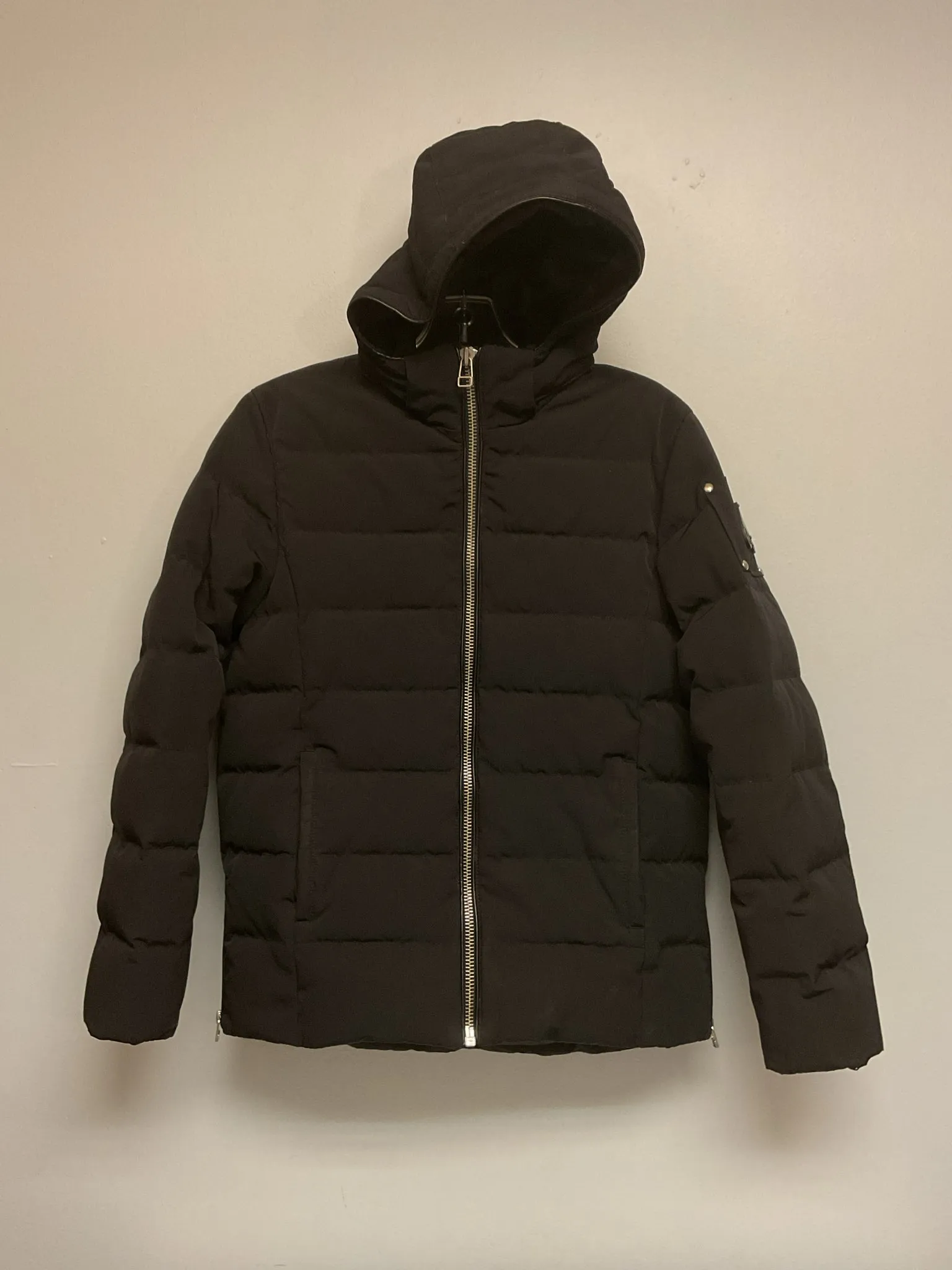 Moose Knuckles Size 14 Black Down Big Girls Jackets