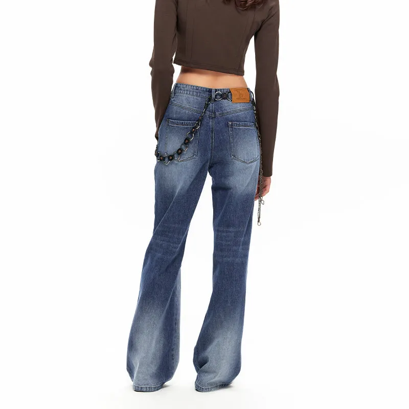 NUHT “Sideling GradientRamp” Patchwork Blue Jeans