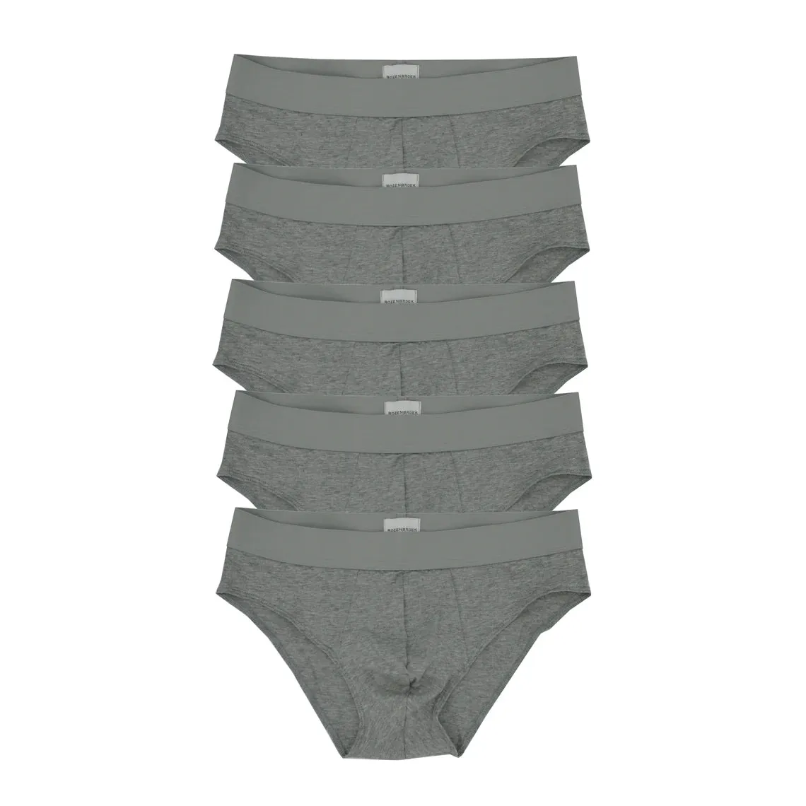 Organic cotton/ bamboo jersey brief in grey