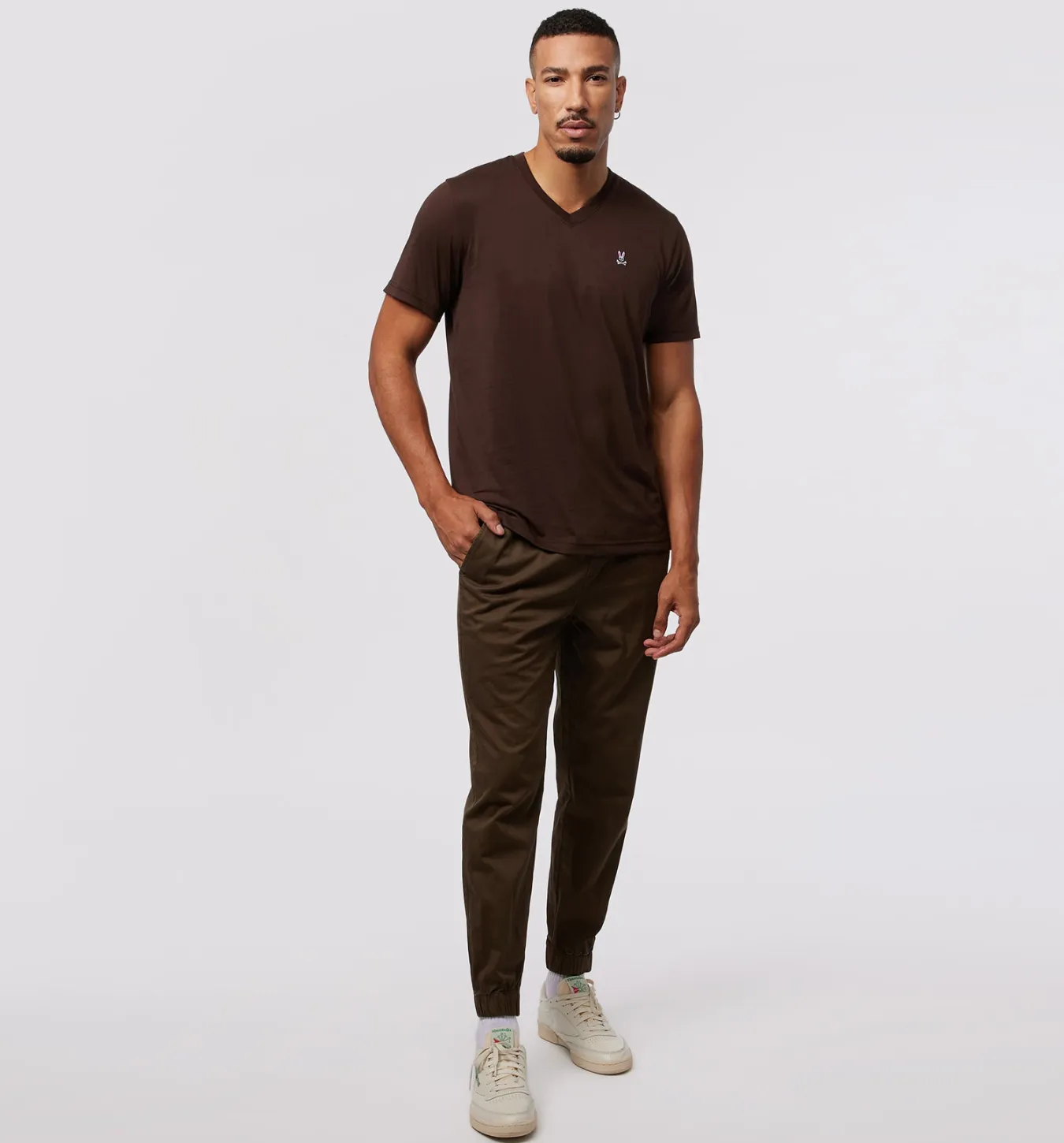 Psycho Bunny Classic V Neck - Espresso