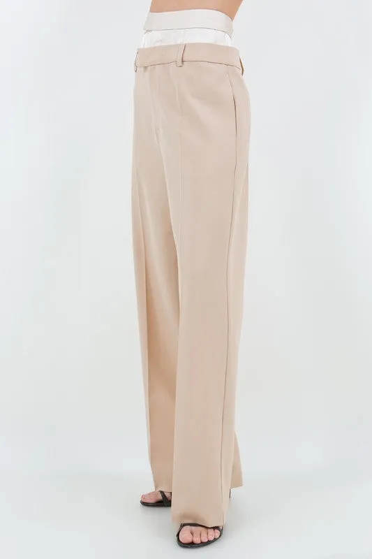 Sand Double Waist Trousers
