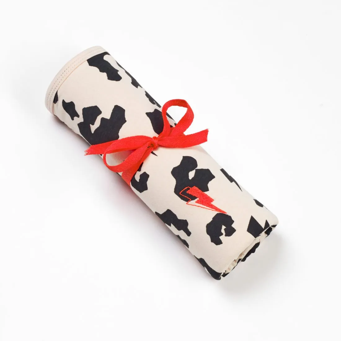 SUPER SOFT LEOPARD AND LIGHTNING BOLT BABY BLANKET