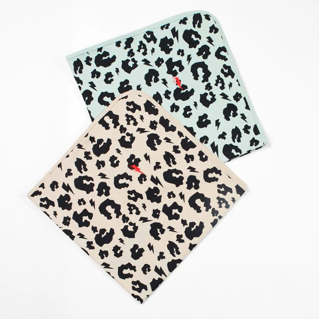 SUPER SOFT LEOPARD AND LIGHTNING BOLT BABY BLANKET