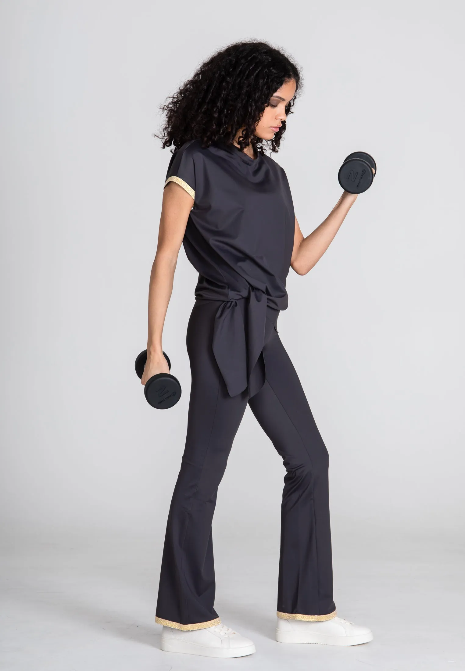 The Bootcut Sport Pants Gold - Caviar