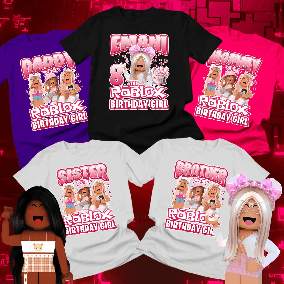 The Roblox Birthday Girl Family Party Shirts, roblox birthday girl shirt
