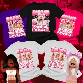 The Roblox Birthday Girl Family Party Shirts, roblox birthday girl shirt