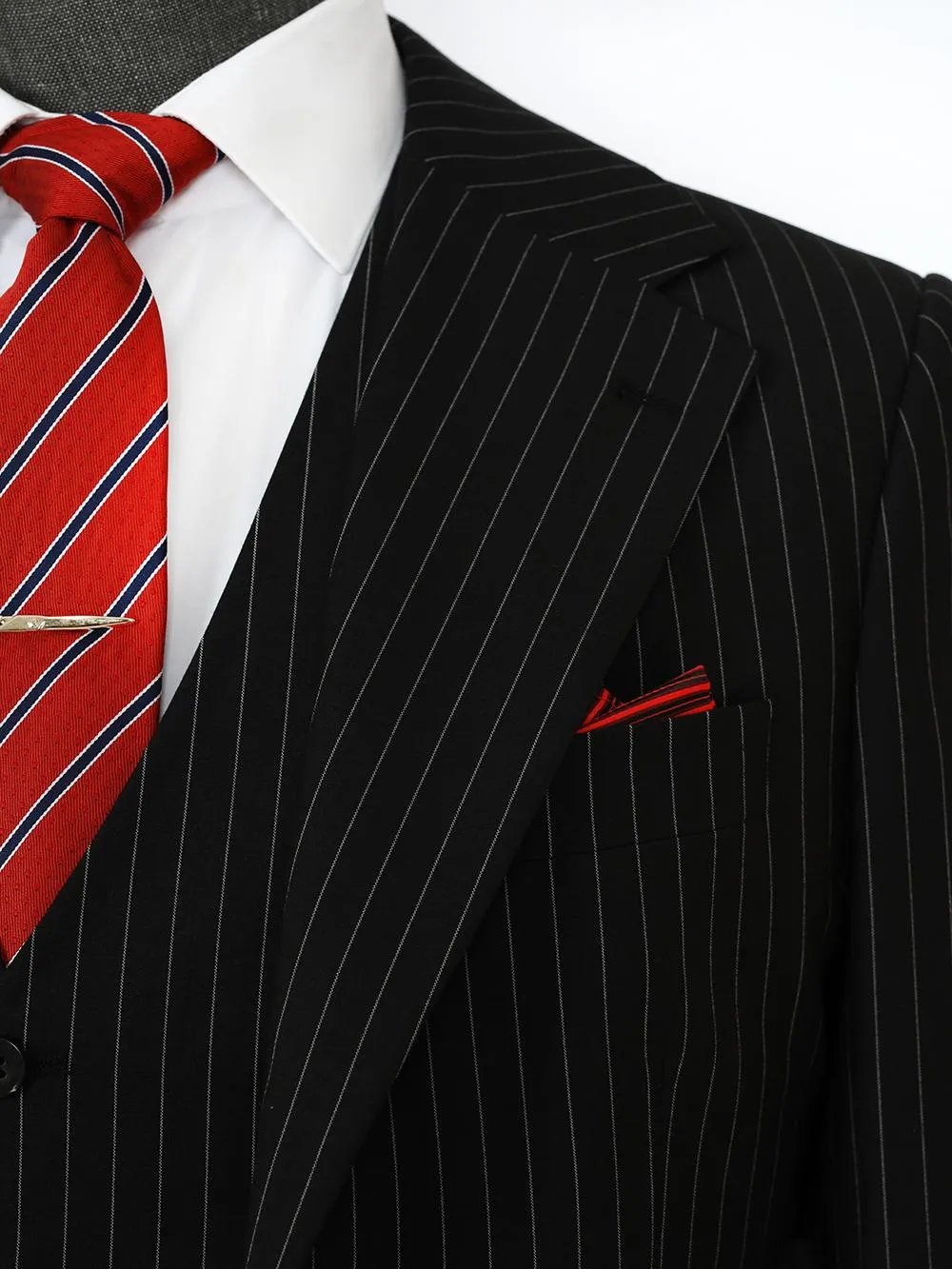 Three Piece Rock Black Oak Bespoke Men Suit Tailored