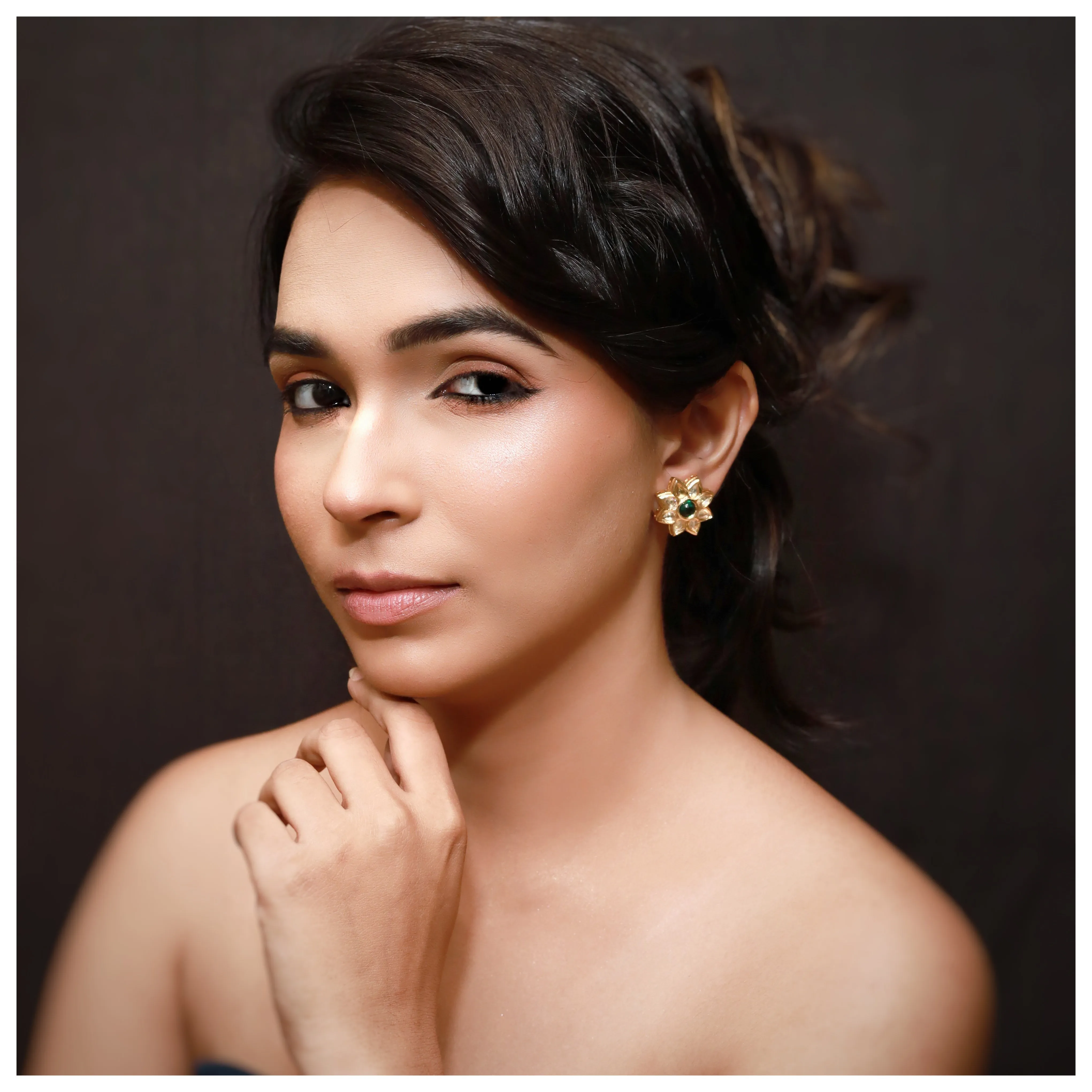 Tops/Studs Kundan Earring 8735-100