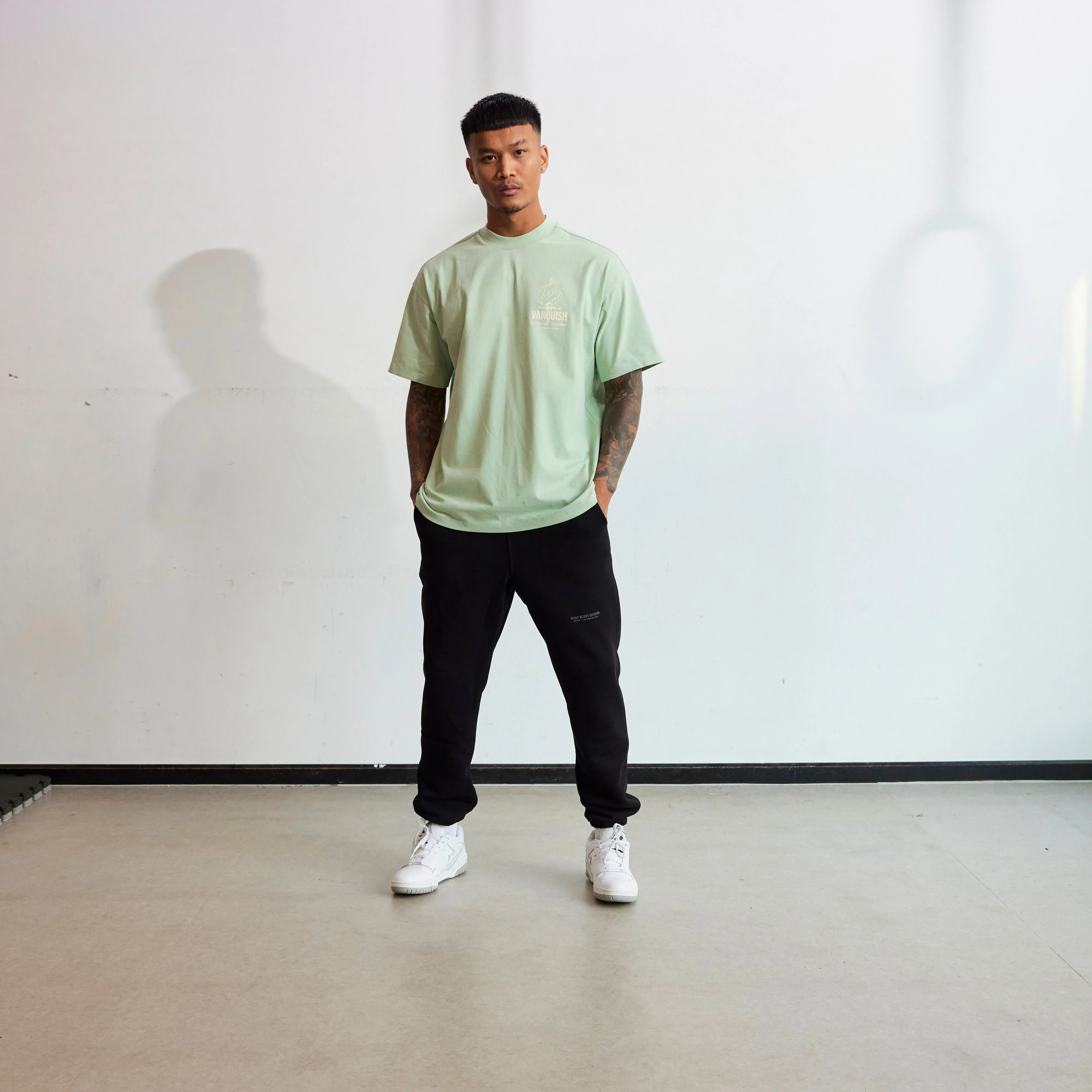 Vanquish TSP Dusty Green Sword Print Oversized T Shirt
